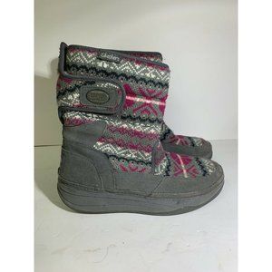 W Skechers Tone Ups Chalet Carve Sz 9 Pink Grey